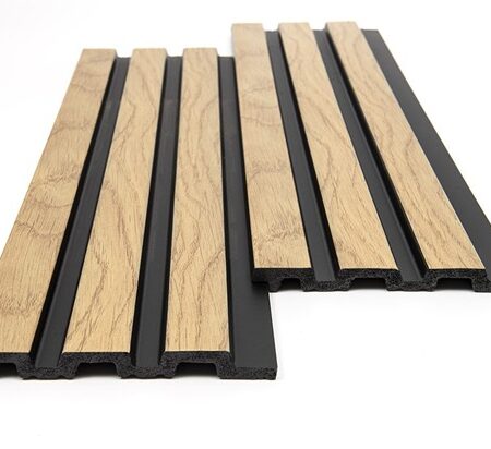 PS PANEL ΜΕ 3D ΠΗΧΑΚΙΑ F4 PIANO 12/122/2900mm NAT.OAK/BLACK NewPlan