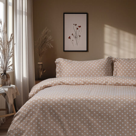 Beauty Home Σετ πάπλωμα υπέρδιπλο Art 10101 Fancy 220x240 Μπεζ