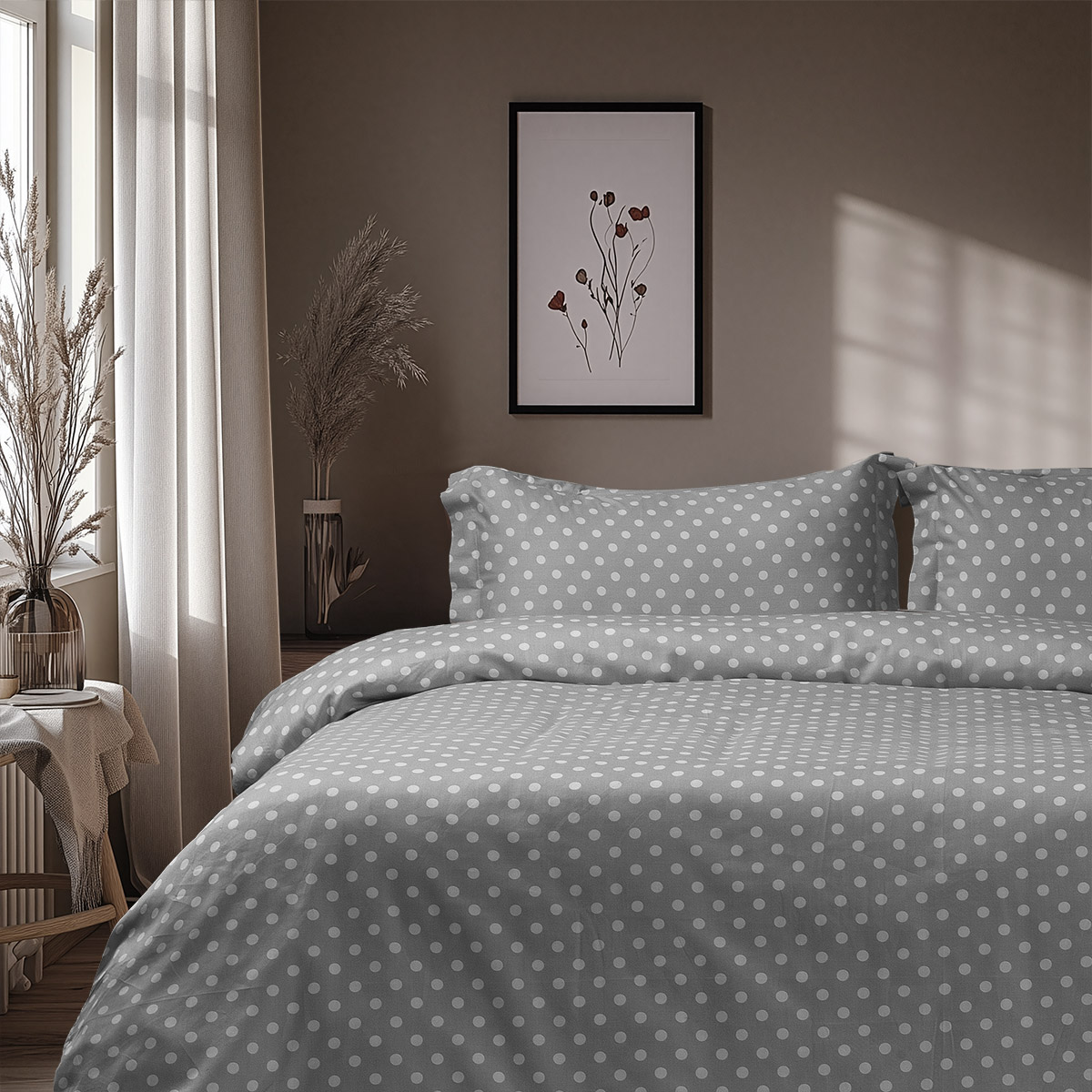 Beauty Home Σετ σεντόνια μονά με λάστιχο Art 10101 Fancy 110x200+30 Γκρι