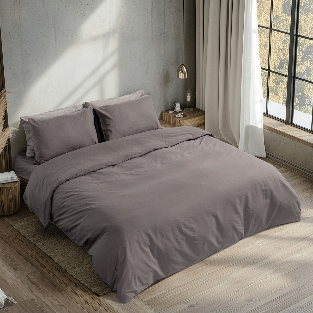 Beauty Home Σεντόνι ημίδιπλο με λάστιχο Prime Art 1230 125x200+35 Ανθρακί