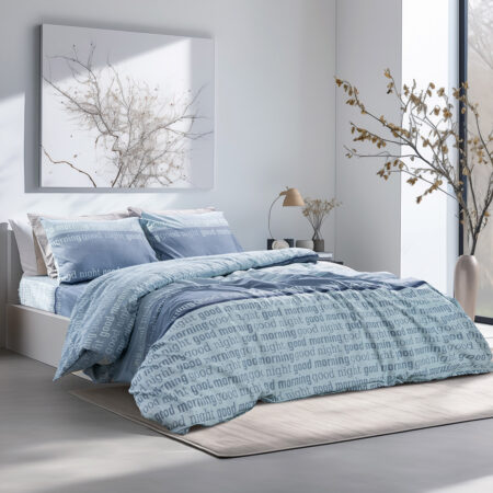 Beauty Home Σετ πάπλωμα υπέρδιπλο Glory Art 12366 220x240 Βεραμάν,Μπλε