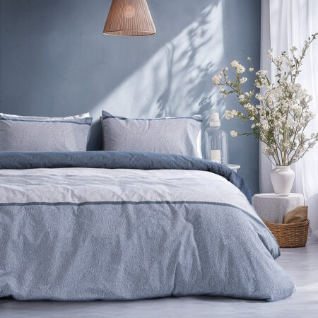 Beauty Home Ζεύγος μαξιλαροθήκες Moments Art 12566 51x73 Σιέλ,Γκρι