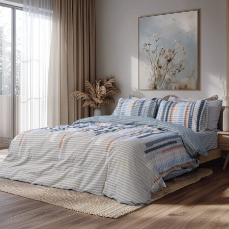 Beauty Home Ζεύγος μαξιλαροθήκες Moments Art 12571 51x73 Λαδί,Σιέλ