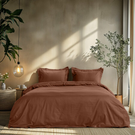 Beauty Home Σετ παπλωματοθήκη υπέρδιπλη Art 1700 Harmony 230x250 Καφέ