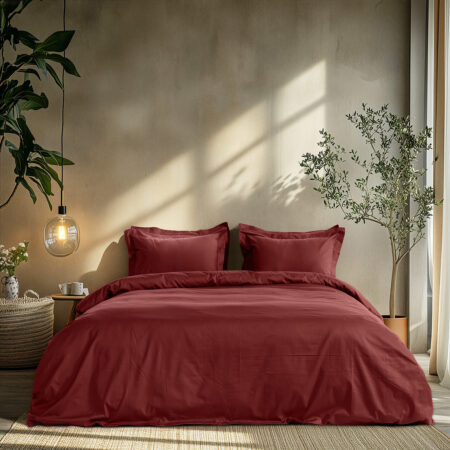 Beauty Home Σετ παπλωματοθήκη υπέρδιπλη Art 1700 Harmony 230x250 Μπορντό
