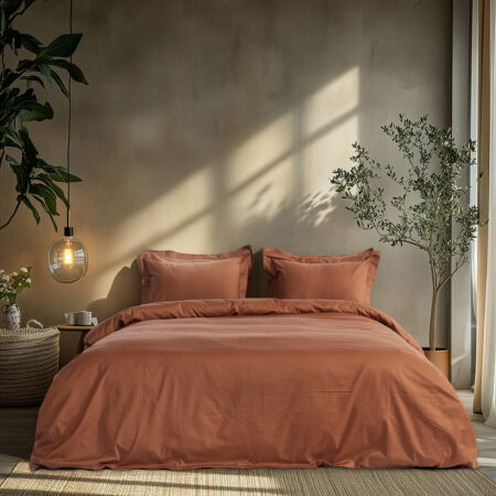 Beauty Home Σετ παπλωματοθήκη υπέρδιπλη Art 1700 Harmony 230x250 Μόκα