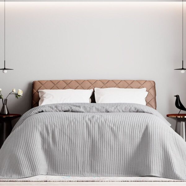 Beauty Home Πικέ υπέρδιπλη waffle Art 1990 Silver 230x240 Γκρι