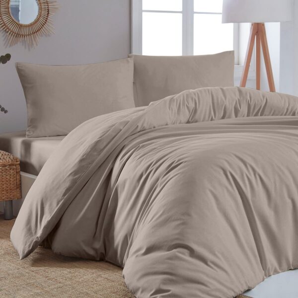 Beauty Home Παπλωματοθήκη μονή μονόχρωμη Art 1999 170x250 Μπεζ