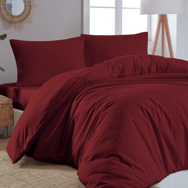 Beauty Home Παπλωματοθήκη μονή μονόχρωμη Art 1999 170x250 Μπορντό