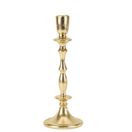 Beauty Home Κηροπήγιο μεταλλικό Gabina – Χρυσό Ø10x28cm