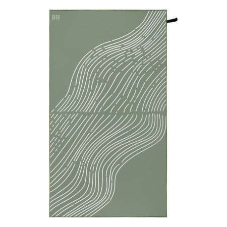 Beauty Home Πετσέτα θαλάσσης διπλής όψης Microfiber 200gsm Art 2290 90x160 Λαδί