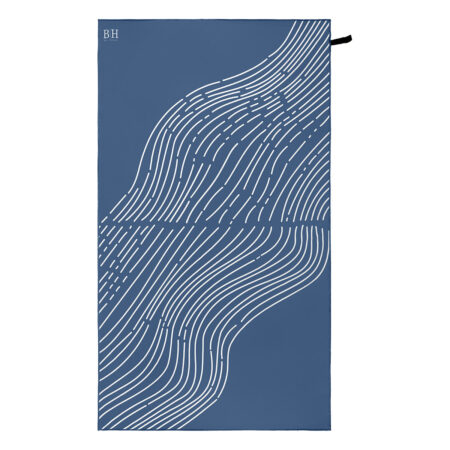 Beauty Home Πετσέτα θαλάσσης διπλής όψης Microfiber 200gsm Art 2293 90x160 Μπλε