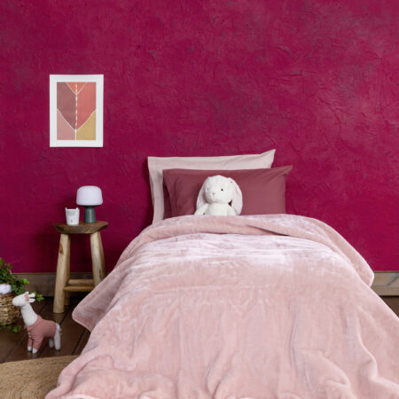 Κουβέρτα Βελουτέ Μονή 160x220 Coperta - Pink
