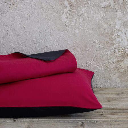 Σετ Παπλωματοθήκη Υπέρδιπλη Abalone - Ruby Red / Black