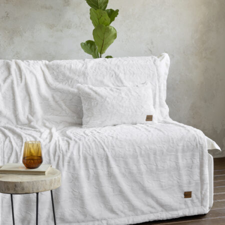 Κουβέρτα καναπέ 130x170 - Velure Cream