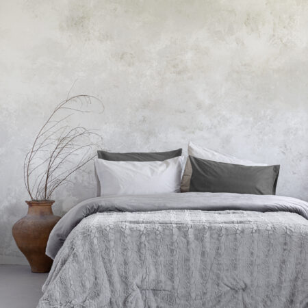 Κουβέρτα/Πάπλωμα Υπέρδιπλο 220x240 - Velure Light Gray