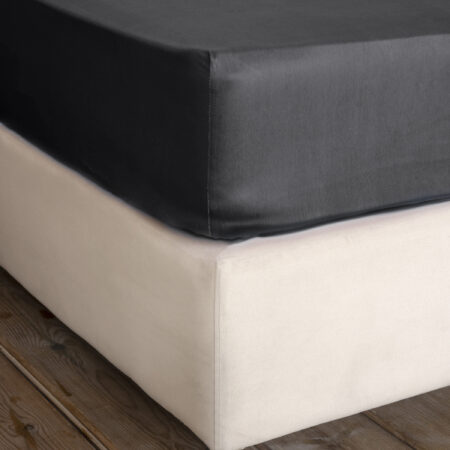 Σεντόνι Υπέρδιπλο με Λάστιχο Superior Satin - Black