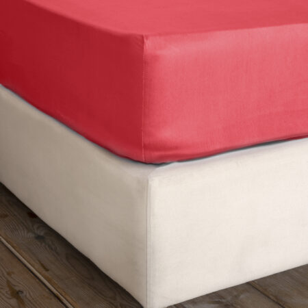 Σεντόνι Γίγας με Λάστιχο Superior Satin - Red