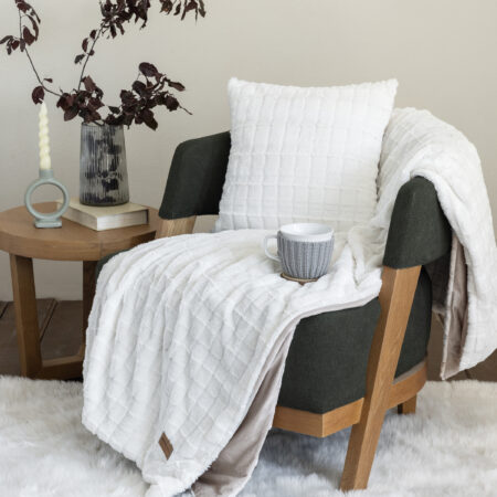 Κουβέρτα καναπέ 130x170 - Weave Cream