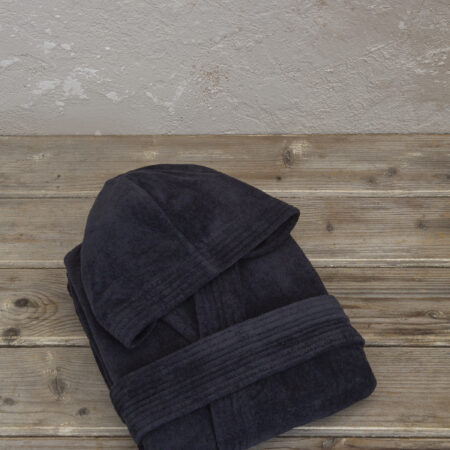 Μπουρνούζι με κουκούλα Zen - Medium - Total Black