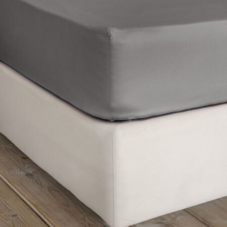 Σεντόνι Μονό με Λάστιχο Superior Satin - Shadow Gray