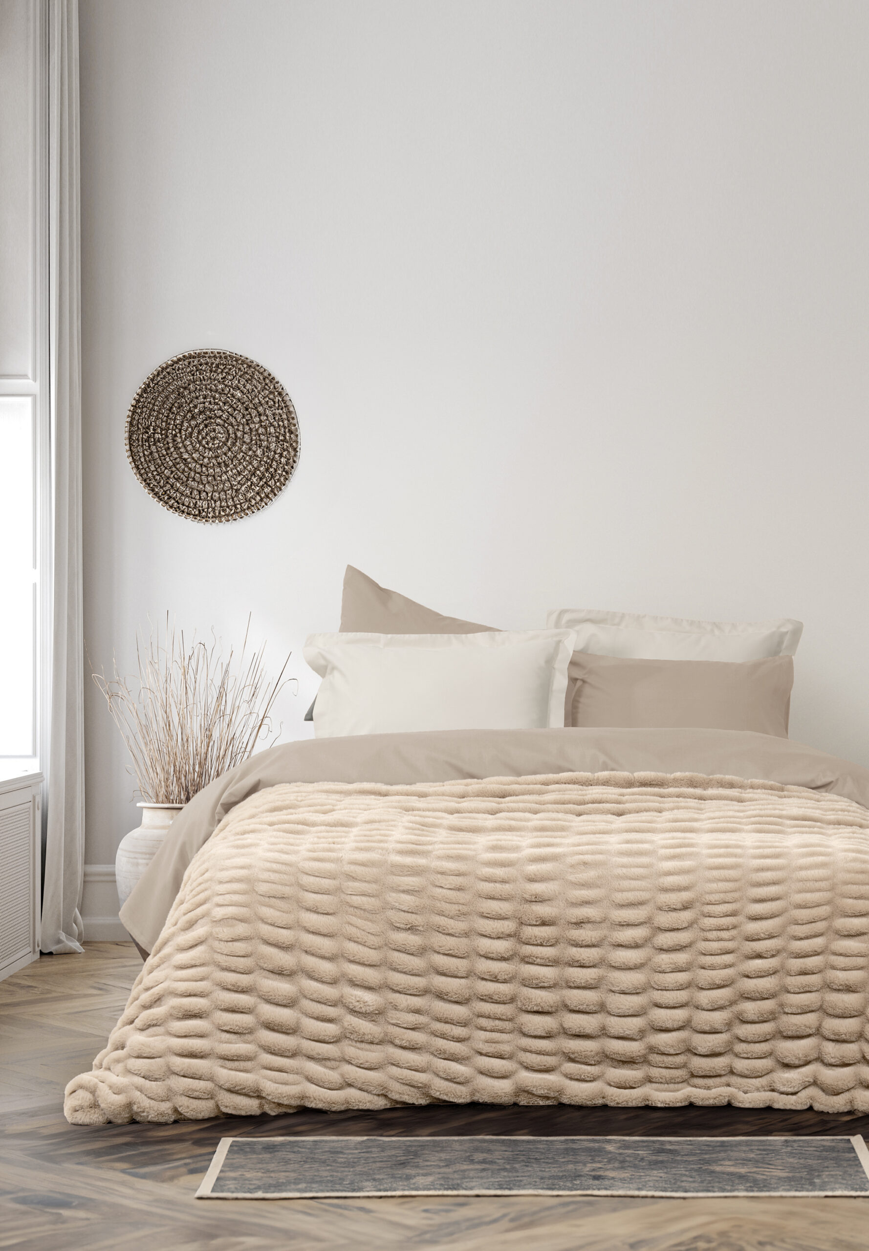 Κουβέρτα Υπέρδιπλη 220x240 - Mossy Beige