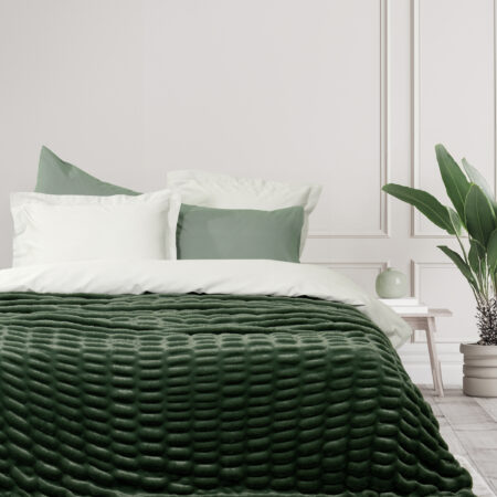 Κουβέρτα Υπέρδιπλη 220x240 - Mossy Dark Green