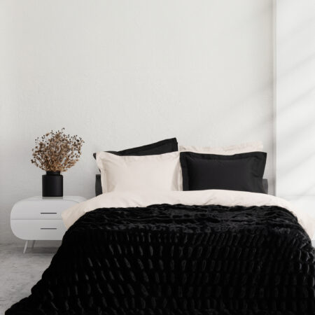 Κουβέρτα Υπέρδιπλη 220x240 - Mossy Black
