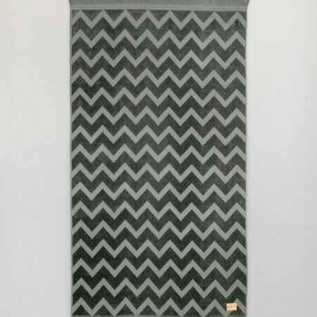 Πετσέτα Θαλάσσης 90x160 - Vida Dark Gray Jacquard