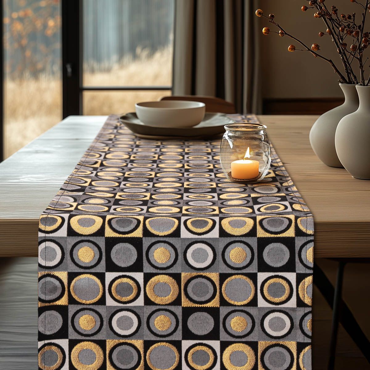 Beauty Home ΡΑΝΝΕΡ ΣΤΟΦΑ ROUND CIRCLE LUXURY - Image 2