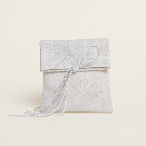 Beauty Home ΠΟΥΓΚΙ 12 x 17 cm ΖΑΚΑΡ ΦΥΛΛΟ ΡΕΤΡΟ LUREX ΑΣΗΜΙ