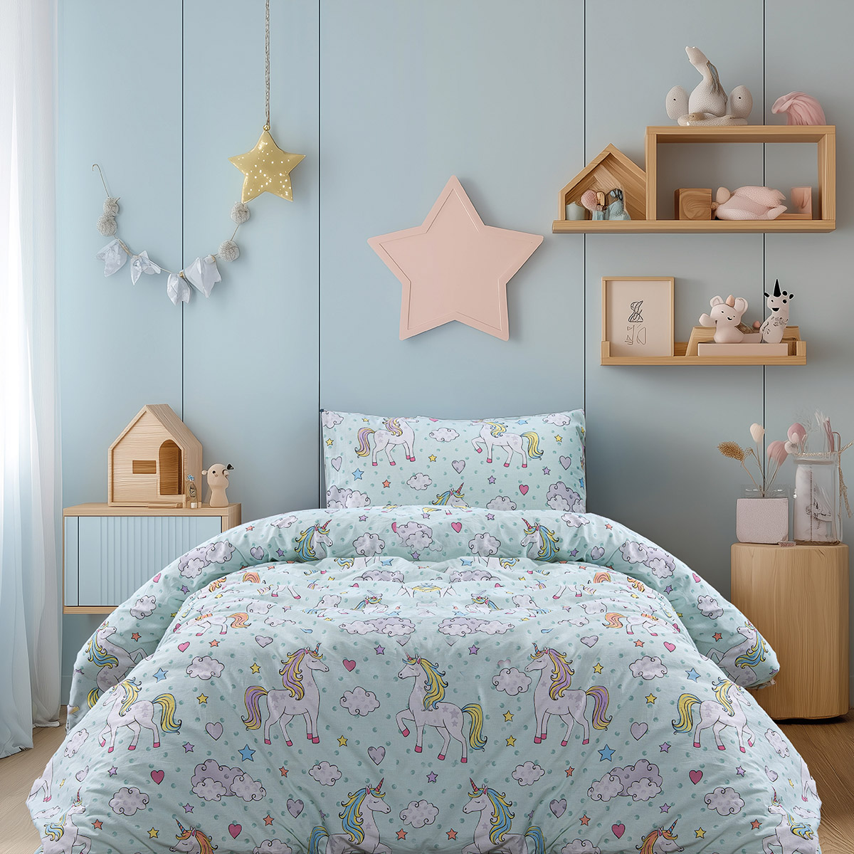 Beauty Home Σετ παπλωματοθήκη μονή Candy Art 6327 170x250 Μέντα