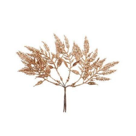 Beauty Home 6 κλαδιά με γκλίτερ ροζ-χρυσό 19 cm