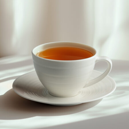 Beauty Home Φλυτζάνι πορσελάνης με πιατάκι Sensations Art 7704 250ml Λευκό