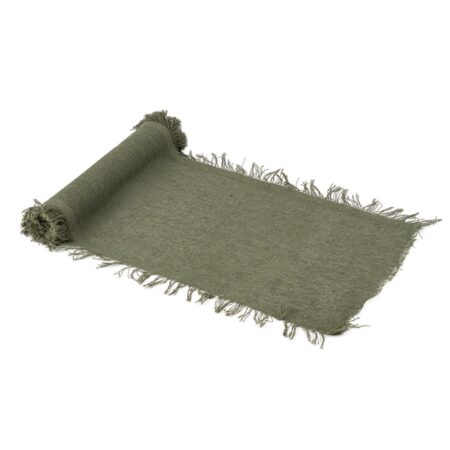 Beauty Home Ράννερ με ξέφτια – Λαδί 30cm x 3m