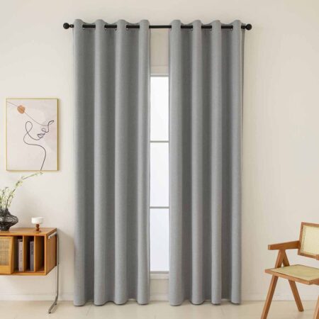 Beauty Home Ύφασμα κουρτίνας με το μέτρο Full Blackout σκίασης Total Art 8446 Φ280 Γκρι