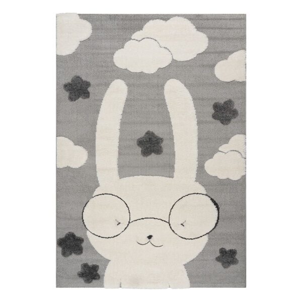 Beauty Home Χαλί Loop Art 9557 133x190 Grey White Γκρι Λευκό