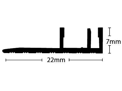ΠΡΟΦΙΛ LAMINATE  ΒΑΣΗ   22X7X2750mm NewPlan