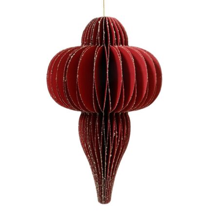 Beauty Home Κόκκινο Στολίδι Ø24 x 40 cm
