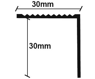 ΠΡΟΦΙΛ LAMINATE ΓΩΝΙΑ  ΧΡΥΣΟ  30Χ30Χ2750mm NewPlan