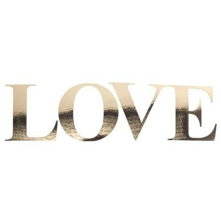 Beauty Home ΑΥΤΟΚΟΛΛΗΤΑ ΧΡΥΣΟ LOVE 15 CM