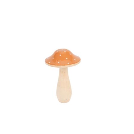 Beauty Home Μανιτάρι πουά ξύλο Με Σμάλτο Ø5.5 x 9 cm